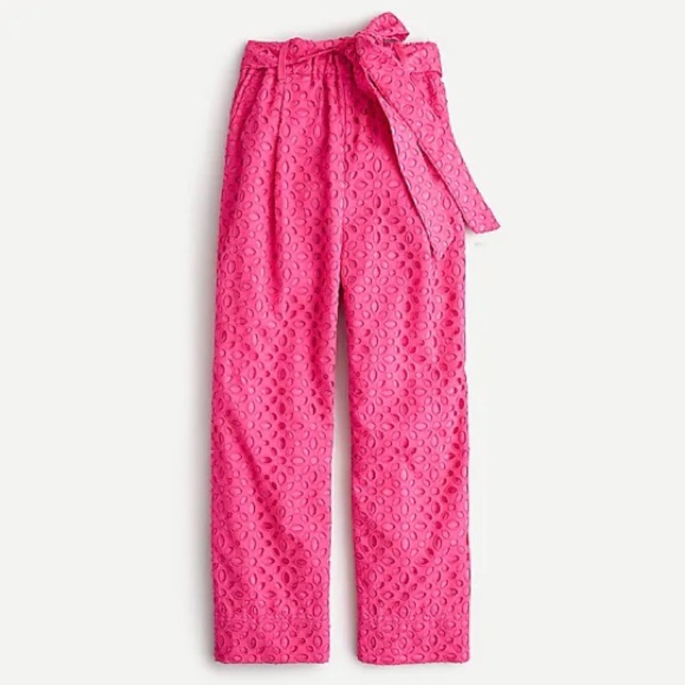 J. Crew tie-waist eyelet pants size 16